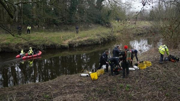 The scene at the River Wyre, wher<em></em>e UK police believe Nicola Bulley went missing