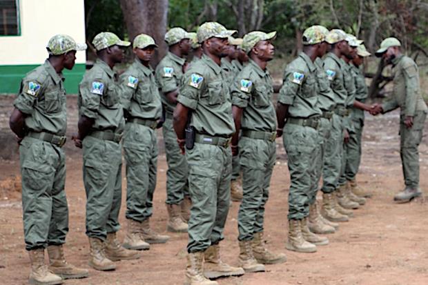 Rangers statio<em></em>ned at the Koumbala Sector of the Manovo-Gounda Natio<em></em>nal Park. Photo courtesy of Namzoka Steve for WCS.