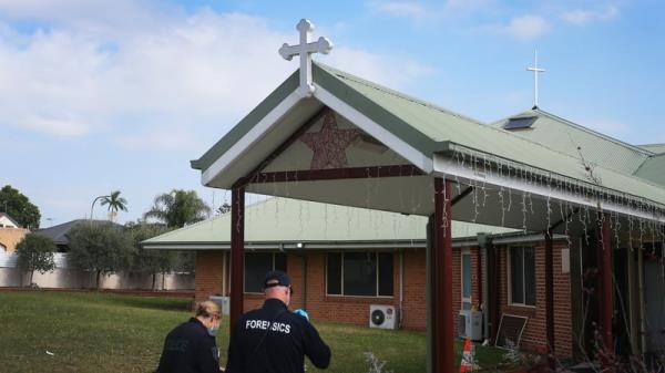 Police on the scene at Christ The Good Shepherd Church in recent days
