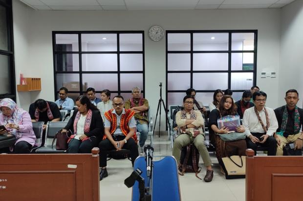 The trial of AMAN and the Indigenous community's lawsuit in March in Jakarta. 